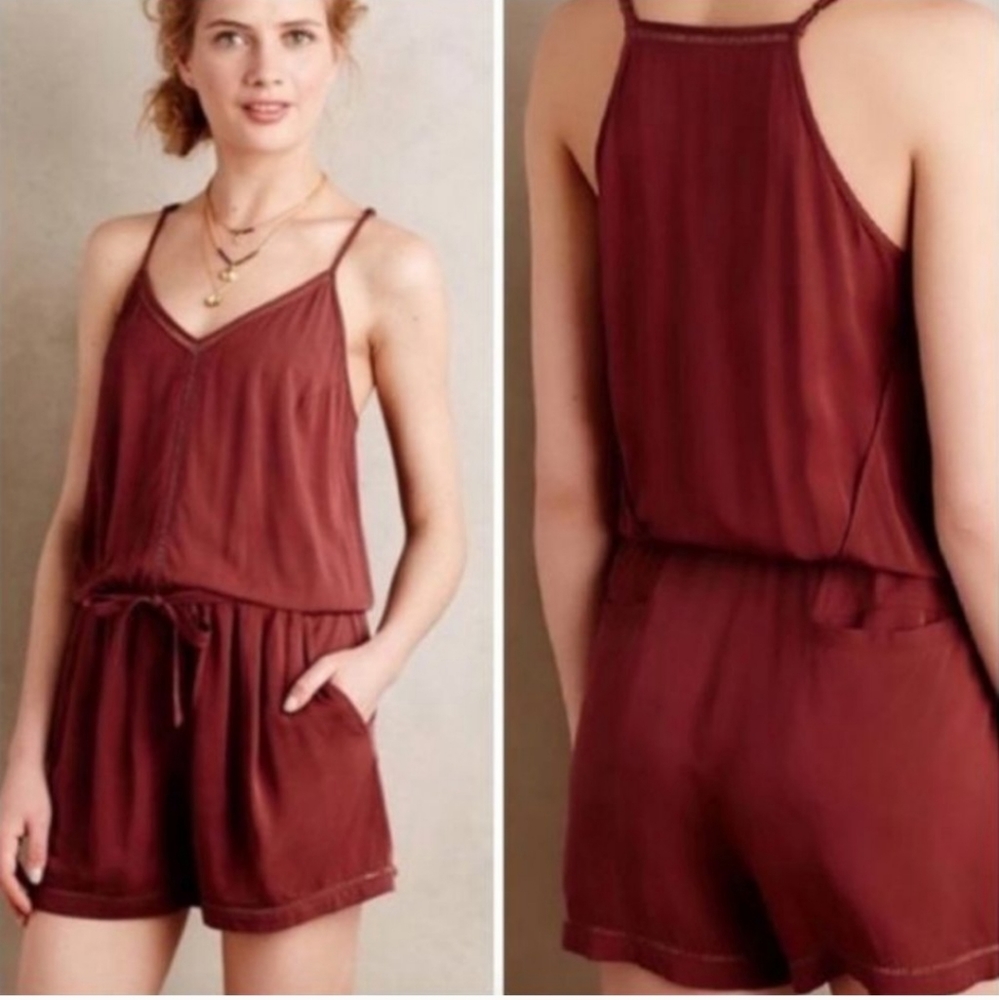 ANTHROPOLOGIE LILKA Nerisa Romper with Pockets